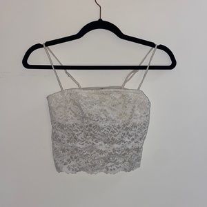 Lace cropped top